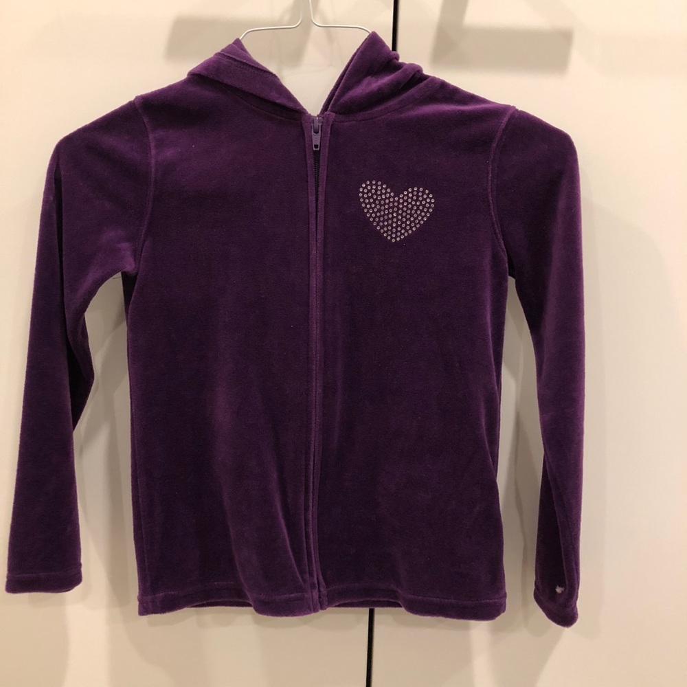 Purple Zip Up Jacket With Hood